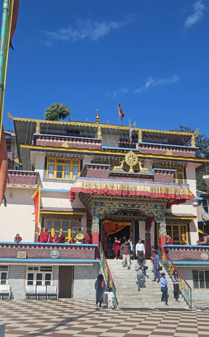 Morning of Mountain View Temple Blessing & Gonjang Monastery — Gangtok